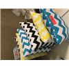 Image 1 : Qty 6 Decorative Pillows: Geometric Zig Zag (Turquoise, Yellow & Blk -3prs) just added 1/30/17 11pm
