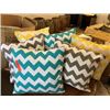 Image 1 : Qty 6 Decorative Pillows: Geometric Zig Zag (Turquoise, Yellow & Gray -3prs) just added 1/30 11:30pm