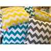 Image 2 : Qty 6 Decorative Pillows: Geometric Zig Zag (Turquoise, Yellow & Gray -3prs) just added 1/30 11:30pm
