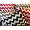 Image 1 : Qty 6 Decorative Pillows: Geometric Zig Zag (Black, Red & Gray -3 pairs) just added 1/30/17 11:32pm