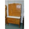Image 1 : Canadian made antique kitchen cabinet with roll up section and pull out enamel baking surface