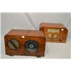 Image 1 : Two walnut cased table top radios including Stewart Warner "Round The World" etc,