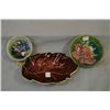 Image 1 : Two pieces of Moorcroft pottery including hibiscus bowl 5 1/2" in diameter and small Spring flowers 