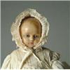 Image 1 : UNUSUAL 20" ENGLISH WAX BABY WITH OPEN MOUTH AND TEETH