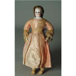 17" FRENCH GLASS EYE CHINA POUPEE