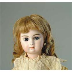 17" FRENCH BISQUE BEBE MARKED "M 6