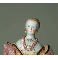 17" GERMAN PARIAN WITH MOLDED HAIR AND BREAST PLATE