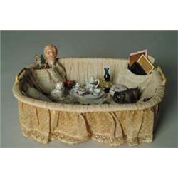 BABY BASKET WITH POCKETS FOR ACCESSORIES FILLED WITH ASSORTED ITEMS