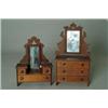 Image 1 : PAIR OF WALNUT DOLL CHESTS BOTH WITH MIRRORS