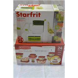 TUPPERWARE SET & STARFRIT SPIRAL SLICER