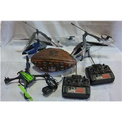 TWO HELICOPTERS AND FOOTBALL