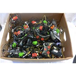 BOX OF REMOTE CONTROLS COPTERS