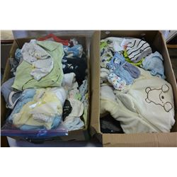 TWO BOXES OF BABY CLOTHES