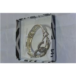 CHANNEL RHINESTONE BANGLE