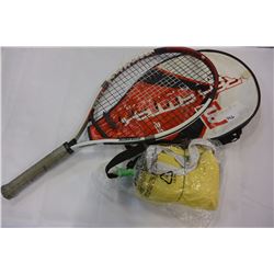 TENNIS RACQUET AND SPORTS TOPS