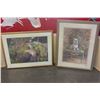 Image 1 : FRAMED DOG IN CHAIR & CAT IN GARDEN PICTURES