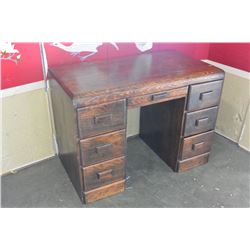 FIR DOUBLE PEDESTLE DESK