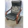 Image 1 : BLACK LEATHER IKEA ARMCHAIR