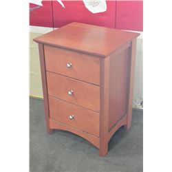 3 DRAWER MAPLE ENDTABLE