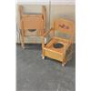 Image 1 : TWO VINTAGE FOLDING POTTY CHAIRS