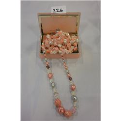 PINK ONYX DRESSER BOX AND JEWELLRY