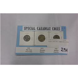 THREE SPECIAL CANADIAN COINS