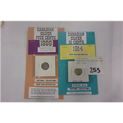 CANADIAN FIVE CENT AND TEN CENT COINS