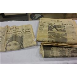 LOT OF NOTEWORTHY EVENT NEWSPAPERS