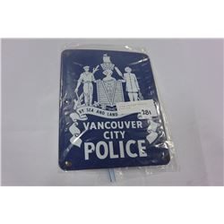 VINTAGE PORCELAIN VANCOUVER POLICE SIGN