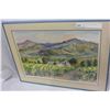 Image 1 : SIGNED FRAMED VINEYARD PRINT
