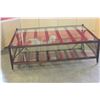 Image 1 : LARGE GLASS TOP DESIGNER COFFEE TABLE