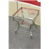 Image 1 : MODERN GLASS TOP END TABLE