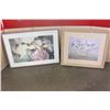Image 1 : 2 LARGE FRAMED FLORALS