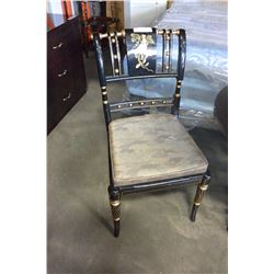 PAINTED BLACK LACQUER CHAIR