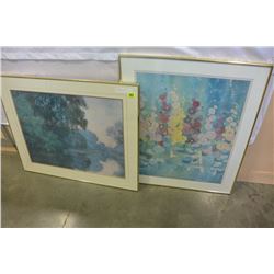 2 LARGE FRAMED PRINTS