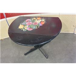 BLACK PAINTED DROPSIDE TABLE