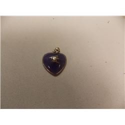 PENDANT- STERLING SILVER HEART WITH ORIENTAL SYMBO L