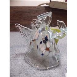 HAND BLOWN ART GLASS-"ANGEL OF PEACE"KITRA ORNIMENT - 4" TALL