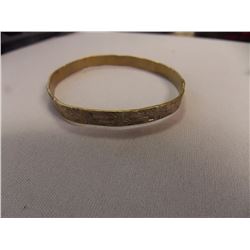 BRACELET - SILVER WITH GOLD OR COPPER OVERLAY - STAMPED PANCO-VINTAGE HAND CRAFTED