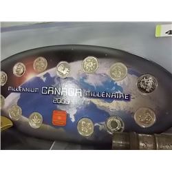 MILLENIUM COIN SET - 2000 - 13PC QUARTERS - ROYAL CANADIAN MINT