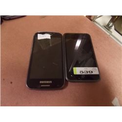 CELL PHONES - 2 TTL- IPOD TOUCH & SAMSUNG