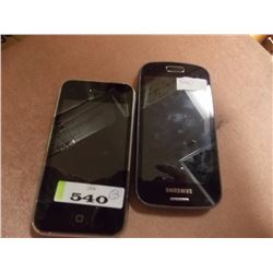 CELL PHONES - 2 TTL-IPHONE & SAMSUNG -PS