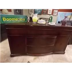 VINTAGE SIDEBOARD - MAHOGANY SHERATON SIDEBOARD C. 1920'S - 66" WIDE
