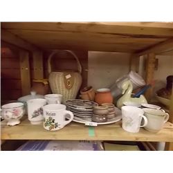 SHELF LOT OF COLLECTABLES AND OTHER