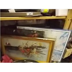 SHELF LOT OF PICTURES