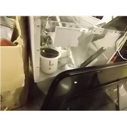 COMMERCIAL METAL STORE DISPLAY BIN ON PEDESTAL -