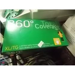 BOX OF VINYL GLOVES - X-LARGE