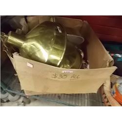 CEILING LIGHTS - BRASS & WHITE - 4 TTL