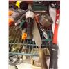 Image 1 : LOT OF TOOLS, GARDEN HOSE NOZEL, FILE TIN SNIPS & MORE