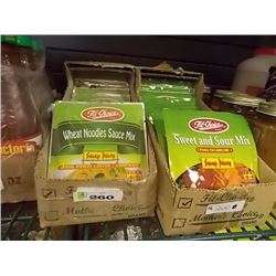 CASE OF SWEET SOUR MIX & NOODLE MIX - 2 BOXES TTL PACKAGES. . - RETAIL APPROX. $50